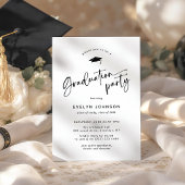 Minimale script afstudeerfeest kaart