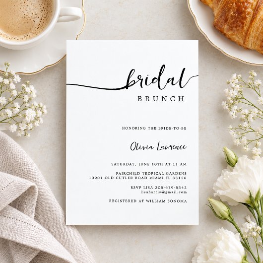 Minimale Script Bruidsbrunch Kaart