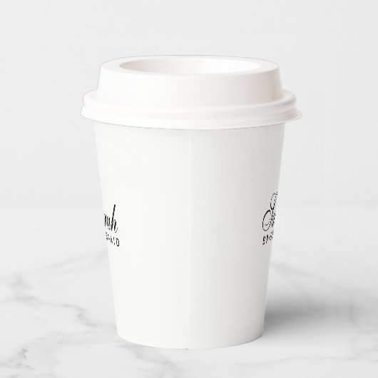 Minimale Script Bruidsmeisje Koffie Papieren Beker (Rechts)