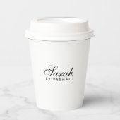 Minimale Script Bruidsmeisje Koffie Papieren Beker (Voorkant)