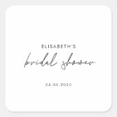 Minimale Script Bruidsmeisje Uitnodiging Vierkante Sticker (Voorkant)