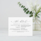 Minimale script bruiloft details bijlage kaart (Staand voorkant)