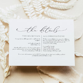 Minimale script bruiloft details bijlage kaart