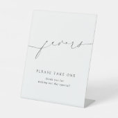 Minimale Script bruiloft gunsten neem een teken Reclamebord Met Voetstuk (Voorkant)