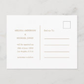 Minimale script bruiloft niet-foto opslaan van de  aankondigingskaart (Achterkant)