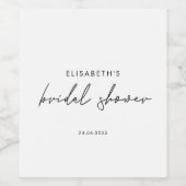 Minimale script bruiloft uitnodiging wijn etiket (Enkel label)