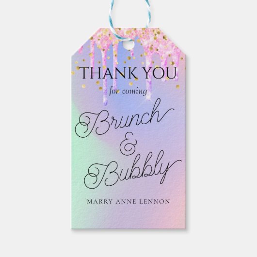 Minimale script bruiloftsshower geschenklabels cadeaulabel (Voorkant)