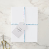Minimale Script Bruiloftsuitnodiging Cadeaulabel (Met Touw)