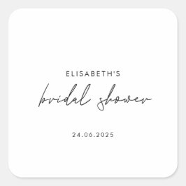 Minimale Script Bruiloftsuitnodiging Vierkante Sticker