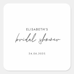 Minimale Script Bruiloftsuitnodiging Vierkante Sticker