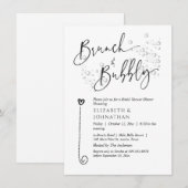 Minimale Script Brunch En Bruisende Uitnodiging (Voorkant / Achterkant)