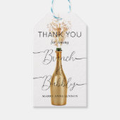 Minimale Script Brunch en Bubble Gift Labels Cadeaulabel (Voorkant)