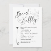 Minimale Script Brunch En Mousserende Uitnodiging (Voorkant)