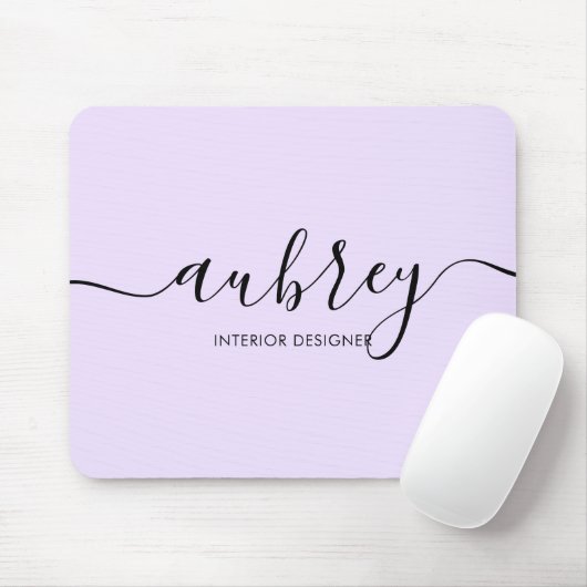 Minimale Script Calligraphy Light Paars Muismat (Met muis)