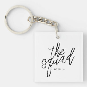 Minimale script De Squad Bruidsmeisje aangepaste f Sleutelhanger