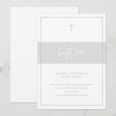 Minimale Script Doop Kaart (Voorkant / Achterkant)