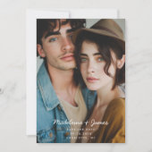 Minimale Script Eenvoudige Moderne Volledige Foto Save The Date (Voorkant)