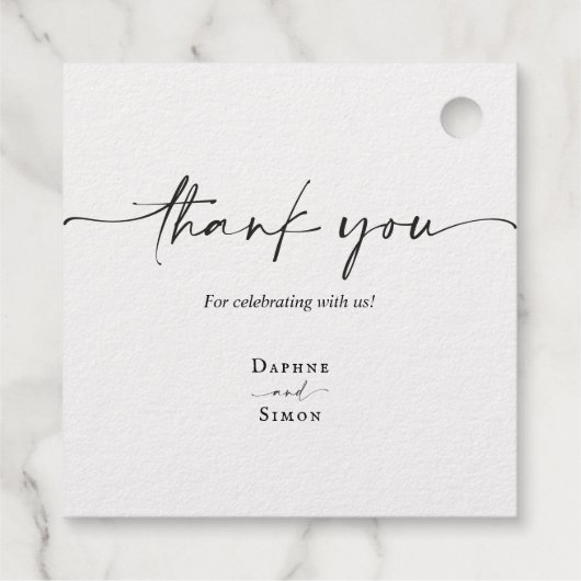 Minimale Script ELLE Bedankjes Labels (Achterkant)