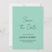 Minimale Script Foto Bewaar de Datum Save The Date (Voorkant)