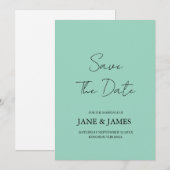 Minimale Script Foto Bewaar de Datum Save The Date (Voorkant / Achterkant)