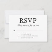 Minimale Script Foto Bruiloft RSVP (Voorkant)