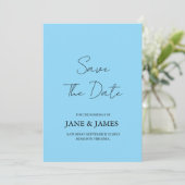 Minimale Script Foto Save the Date (Staand voorkant)