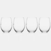 Minimale Script gepersonaliseerde bruiloft bruidsm Wijnglas Zonder Voet (Links)