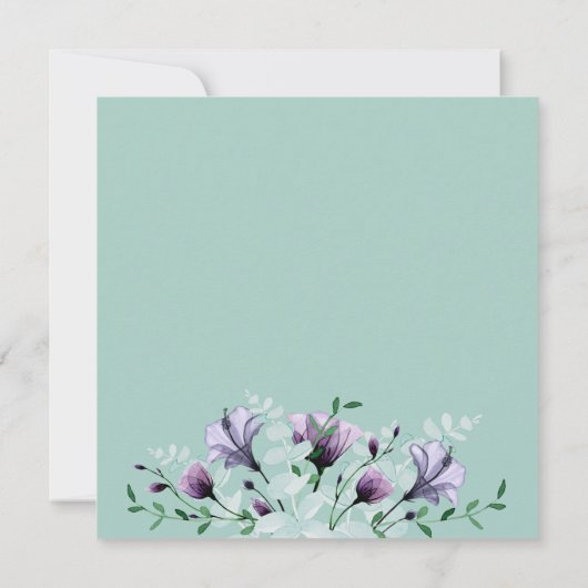 Minimale Script Groene Foto Bruiloft Dank u Kaart (Achterkant)