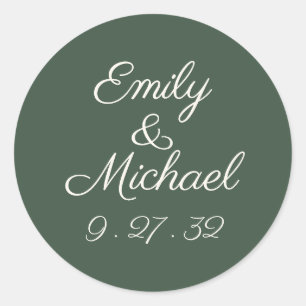 Minimale Script Highland Mosgroene Namen Sticker