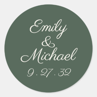 Minimale Script Highland Mosgroene Namen Sticker