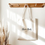 Minimale Script kalligrafie Ivoor Cream Chic Moder Tote Bag<br><div class="desc">Verhoog uw dagelijkse dragen met onze Minimalist Black and Ivory Cream Script-Canvas tas. Het chique ontwerp biedt voldoende schone ruimte voor handgeschreven notities of persoonlijke accenten, terwijl de elegante scriptkalligrafie een verfijnde flair toevoegt. Dit tas is de perfecte combinatie van stijl en functionaliteit, waardoor het een must-have is voor elke...</div>