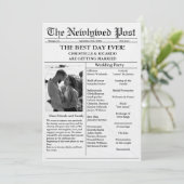 Minimale script krant bruiloft opslaan van de datu kaart (Staand voorkant)