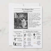 Minimale script krant bruiloft opslaan van de datu kaart (Achterkant)