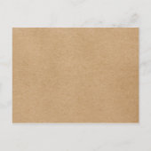 Minimale Script Landelijke Kraft Save the Date Aankondigingskaart (Achterkant)