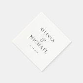 Minimale script minimalistische bruiloft servet (Hoek)