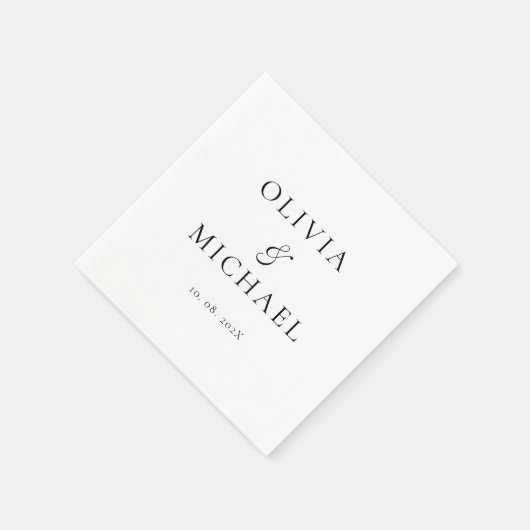 Minimale script minimalistische bruiloft servet (Hoek)