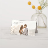 Minimale Script Photo Wedding Place kaarten Plaatskaartje (Achterkant)