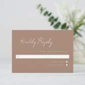 Minimale Script Rsvp Kaartje (Staand voorkant)