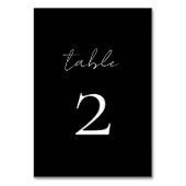 Minimale Script Table Number Kaart (Achterkant)