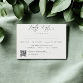 Minimale Script Traditionele QR Code RSVP