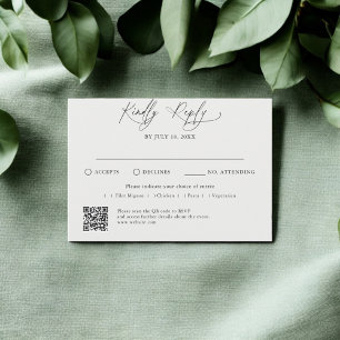 Minimale Script Traditionele QR Code RSVP