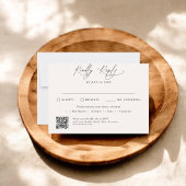 Minimale Script Traditionele QR Code RSVP