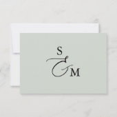 Minimale Script Traditionele QR Code RSVP Kaartje (Achterkant)