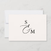 Minimale Script Traditionele QR Code RSVP Kaartje (Achterkant)