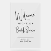 Minimale script typografie Bruiloft Welkom Acryl Bord (Voorkant)