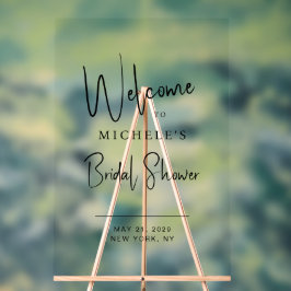 Minimale script typografie Bruiloft Welkom Acryl Bord