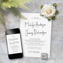 Minimale script typografie formele trouwdag