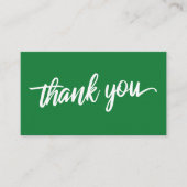 Minimale script typografie heldergroen Dank je wel Informatiekaartje (Voorkant)