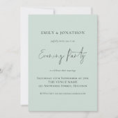 Minimale scriptenteminde bruiloft kaart (Voorkant)