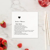 Minimale scriptfeesten bruiloft servetten (Insitu)